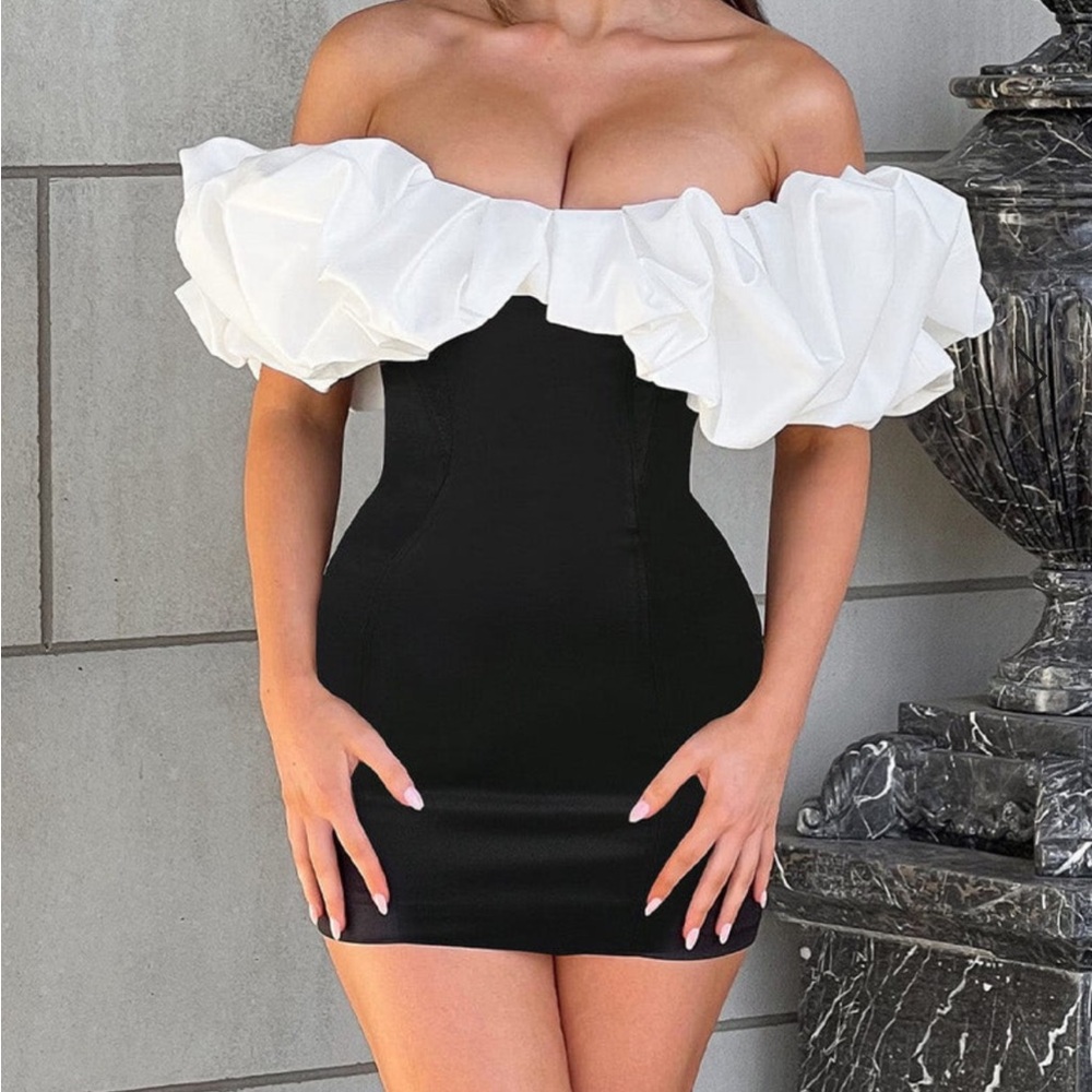 BABYBOO Allie Mini Dress black/white
